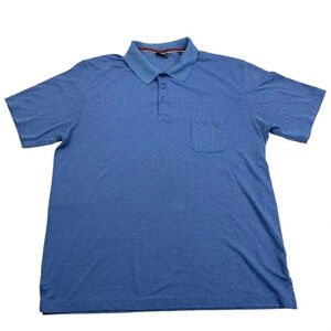 Ragman Polo Short Sleeve Blue Shirt